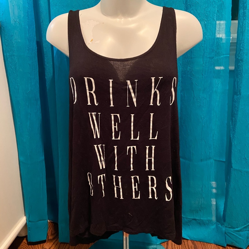 Drinks Well With Others Tank Top Sz M